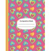 Colorful Whimsical Hearts Composition Notebook: Graph Journal Book, 4x4 Quad