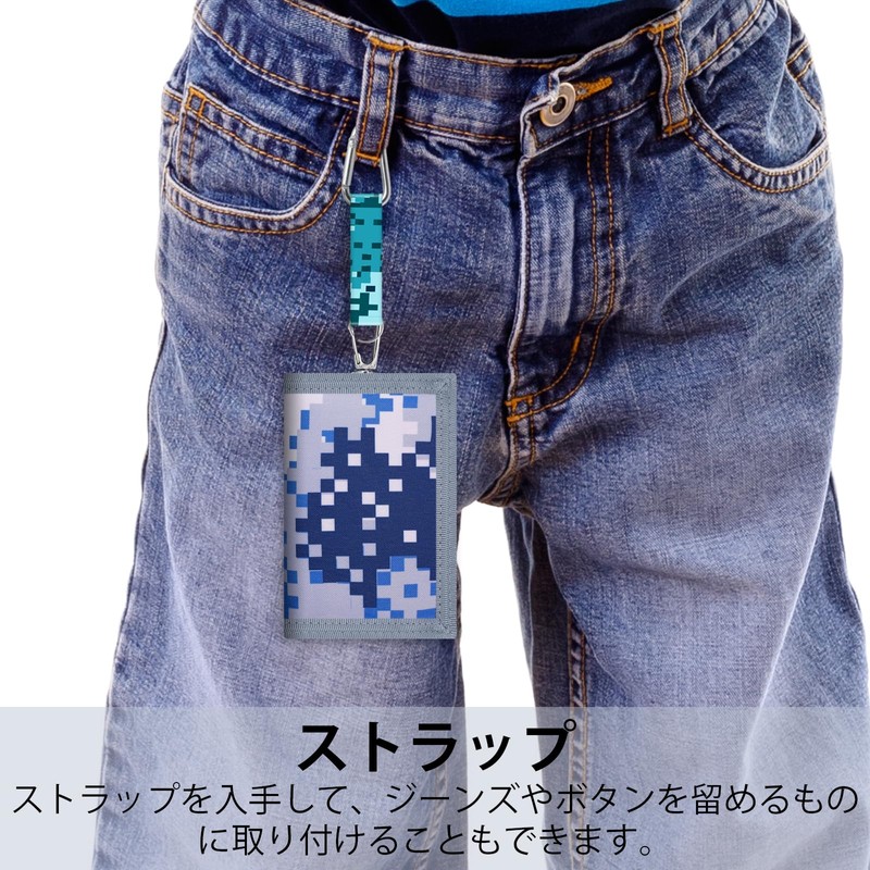 ZHOMA Children's Wallet, Trifold with Drawstring, Coin Purse, Zipper, Neck