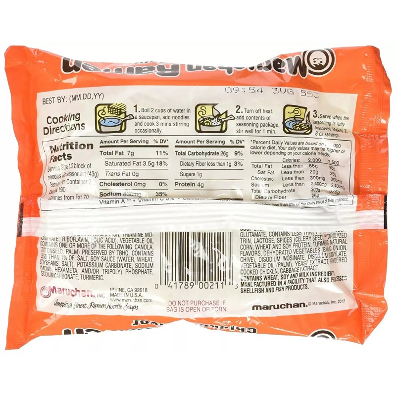 Maruchan chicken noodle soup pack of 36 - 3 oz