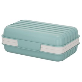 Travel Soap Box with Removable Drainer and Lid, 2 Layers Rectangular Soap Dish Portable Home Outdoor Soap Box