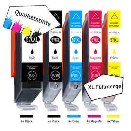 20 XL Printer Cartridges Compatible with Canon Pixma MG 5700 MG5750 MG5751 MG6850 MG6851 MG7750 MG7751 as Replacement for PGI-570BK CLI-571BK CLI-571C CLI-571M CLI-571Y