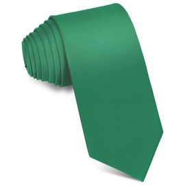 JUNMEISI Men's Ties Solid Pure Color 3.15" (8CM) Necktie Emerald Green Ties For Men