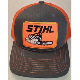 Richardson STIHL Patch on Richardson 112 Trucker Hat Snapback Charcoal/Safet