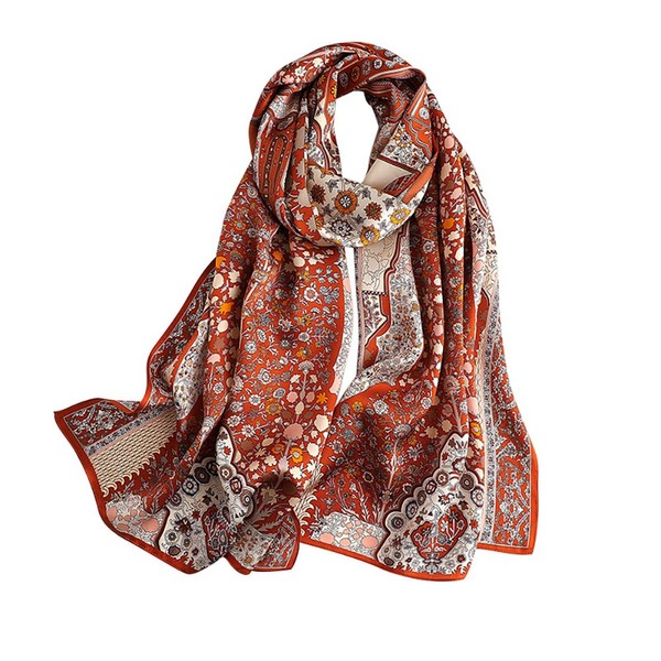 MEISEE 100% Mulberry Silk Long Scarf for Women Large Sunscreen