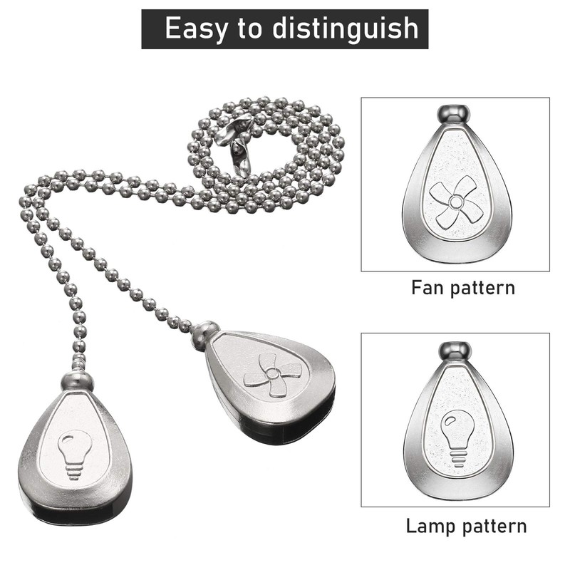 Patelai 4 Pieces Ceiling Fan Pull Chain Extender Ornament 12