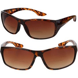 Mass Vision The Driver 2 Pair of Bifocal Sunglasses Featuring High Definition Amber Lenses (Tortoise, 1.75)