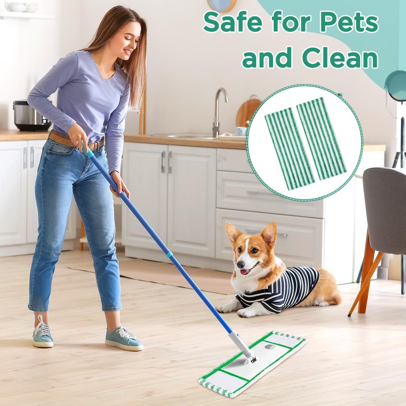 4 Pack Mop Pads Compatible with Libman Wet & Dry