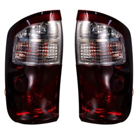 TULALUX Tail light Assembly compatible with TOYOTA TUNDRA 2004-2006 Rear Lamps; 815600C040; 815500C040 (Smoke Red Assembly)