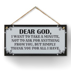 CARISPIBET Dear God home signs decorative kitchen signs living room signs religious signs gift for house décor wall art 6" x 12''