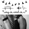 Oottati 2 Sheets Small Tiny Temporary Tattoo Stickers Love you
