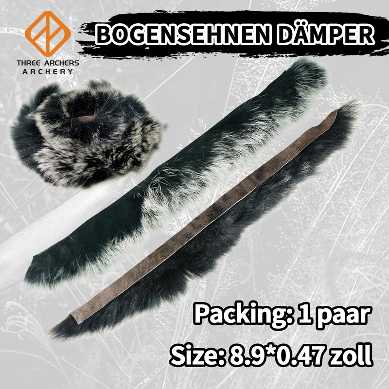THREE ARCHERS 1 Pair of Bow String Silencer Archery Tendon