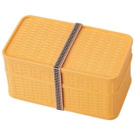 Takenaka T-76509 Made in Japan, Takenaka Lunch Box, Rat Lunch Box, 2-Tier, Yellow (Upper Level) 6.1 fl oz (180 ml), Lower Level, 12.2 fl oz (360 ml)