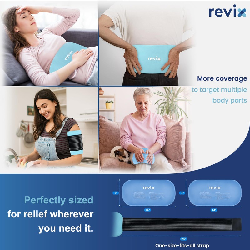 REVIX Gel Ice Packs Reusable 14" x 7" – 2