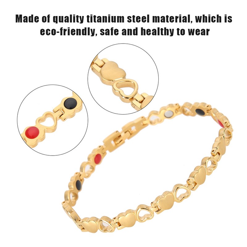 Titanium Steel Magnetic Bangle Germanium Negative Ion Romantic Style Gift