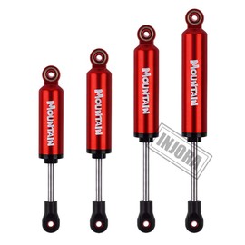 INJORA RC Shock Absorber RC Shock Absorber RC Damper Set for 1/10 RC Truck Crawler Axial SCX10 90046 TRX-4 MST Redcat (Red 90 mm)
