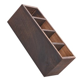 COHEALI Cosmetic Storage Box Wooden Makeup Brush Holder Organizer Desktop Storage Box Elegant Tabletop Organizer