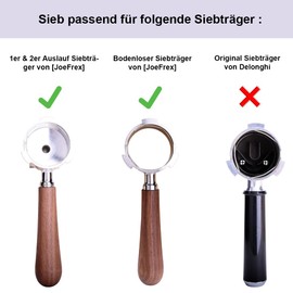 Sieve for Delonghi Dedica – 2 Cups Double Sieve 14 g – 51 mm Filter Basket – Stainless Steel Strainer Filter Filter for Delonghi Dedica Series – Quality Espresso Accessories