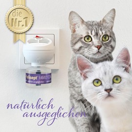 Felisept Family Comfort Starter-Set im Mehrkatzenhaushalt (Verdampfer + Flakon 45ml) - Beruhigungsmittel für Katzen - Katzen Beruhigungsmittel natürliche Katzenminze - Entspannungsmittel für Katzen