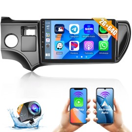 Inefala 2G 64G Radio for Toyota Prius C 2012-2014 Android 13 CarPlay Car Stereo 9'' HD Touch Screen Compatible with Android Auto AHD Backup Camera Bluetooth GPS WiFi FM RDS
