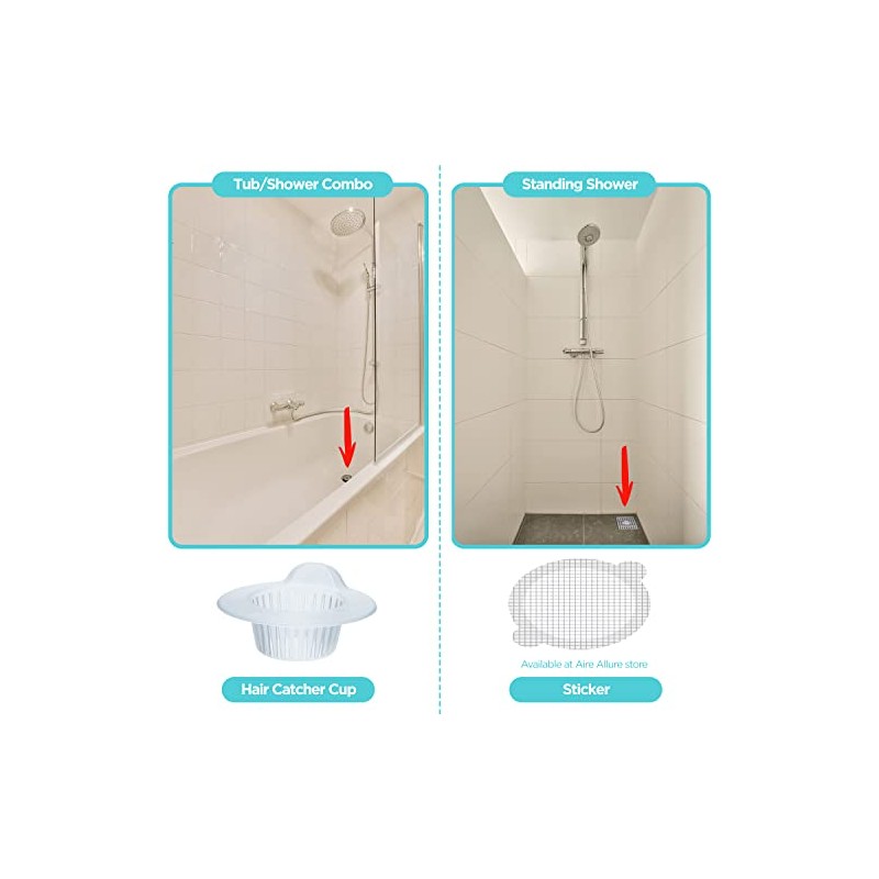 Aire Allure, 25 Pack, Hair Catcher for Bathroom Sink or