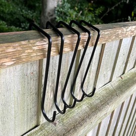 Selections Set of 12 Bracket Fence Panel Hooks Heavy Duty Hangers for Indoor Outdoor Use (15cm)