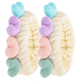 TOVINANNA 2pcs Love Heart Headbands for Women Hair Accessories for Makeup Lightweight and Hair Types Cute Wraps for Daily Wear and Special Occasions