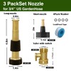 Garden Hose Nozzle Bundle with Shut-Off Valve Set High-Pressure Heavy