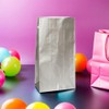 Sparkling Silver Metallic Paper Party Bags - (Pack of 10)
