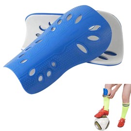 Shin Pads for Adults, Football Shin Pads, Ergonomic Shin Pads, Men's Shin Pads, Non-Slip, Lightweight, Provides Strong Cushioning and Protection, Blue