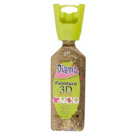 Painting Diams 3D - gold glittered