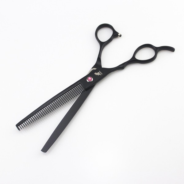 7.0 inch Left Handed Dog Hair Cutting Scissors Curved and Thinning Shears Kit Pet Grooming Supplies with Bag by Freelander