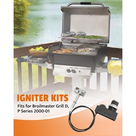 Quwfesudy AA 2 Exits Electronic AA Igniter Kits Fit for Broilmaster Grill D Series P Series, DPP20 Spark Generator and Electrode Collector Box Kit, Without Battery