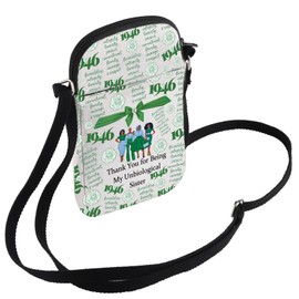 JYTAPP Links Sorority Sister Crossbody Bag Thank You For Being My Unbiological Sister 1946 Links Sorority Gift for Friends (BEIGE)