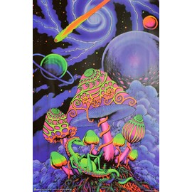 Cosmic Shroom - Non-Flocked Blacklight Poster - 24" x 36"