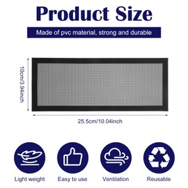 10Pcs Magnetic Floor Vent Covers, 4 x 10'' Inch Mesh Air Vent Filters Strong Magnetic Floor Register Vent Covers Air Vent Screen for Home Floor/Wall/Ceiling Catch Debris Hair Dust Party Decorations