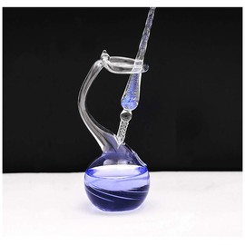 Earlyred Glass Dip Pen Washing Holder Crystal Inkwell Signature Fountain Pen Seat Office Student Graduation Birthday Present Gift (Penholder only)