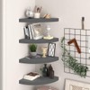 Casafoyer Floating Corner Shelves 4 pcs High Gloss Gray 13.8"x13.8"x1.5"