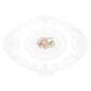 sourcing map Retro Lace Placemat 12x16-in Oval Embroidered Table Place