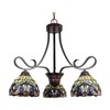 Chloe Lighting Serenity Victorian Tiffany-Style Dark Bronze 3 Light Mini