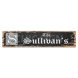 The SULLIVAN'S Family name Plate Sign Vintage Rustic Street Sign Beach Bar Pub Cafe Restaurant shop Home Room Wall Door Decor Gift Sign