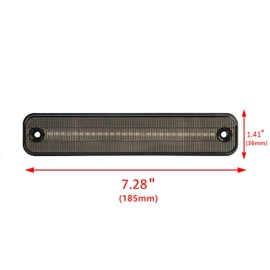 HECASA Full LED Side Marker Light Kit Compatible with 2003-2009 HUMMER H2 Side Marker Lamp Smoked Lens Amber and Red LED Front & Rear Fender Lamp (4PCS) Replacement for 25952319