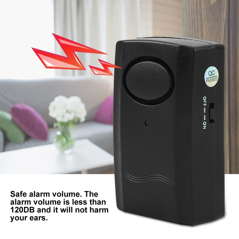 120DB Security Remote Control Wireless Vibration Alarm Monitor Detector