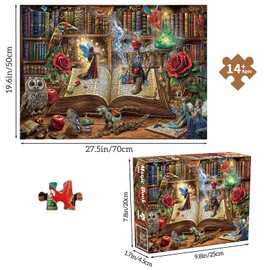 Puzzle 1000 Pieces, Adult Puzzle, A Challenging Puzzle, Puzzle Games for the Whole Family, Gifts for Women, Gifts for Men, Theme: Magic Book