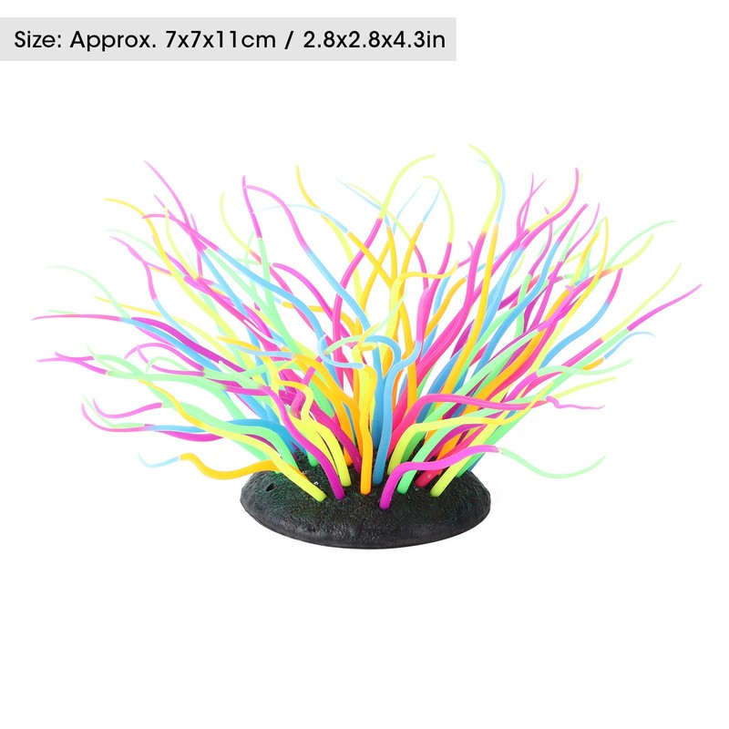 Artificial Sea Anemone Coral Soft Silicone Simulation Luminous Sea Anemone