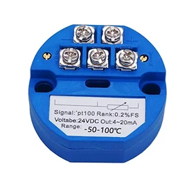 TWTADE / -50~100 Celsius RTD PT100 SBW Temperature Sensor Temperature Transmitter Isolated Detector Module -50~100 Degree - 4-20MA