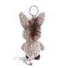 NICI 49030 Donkey Donkeylee 10cm Grey-Sustainable Companion Cuddly Animal Pendant