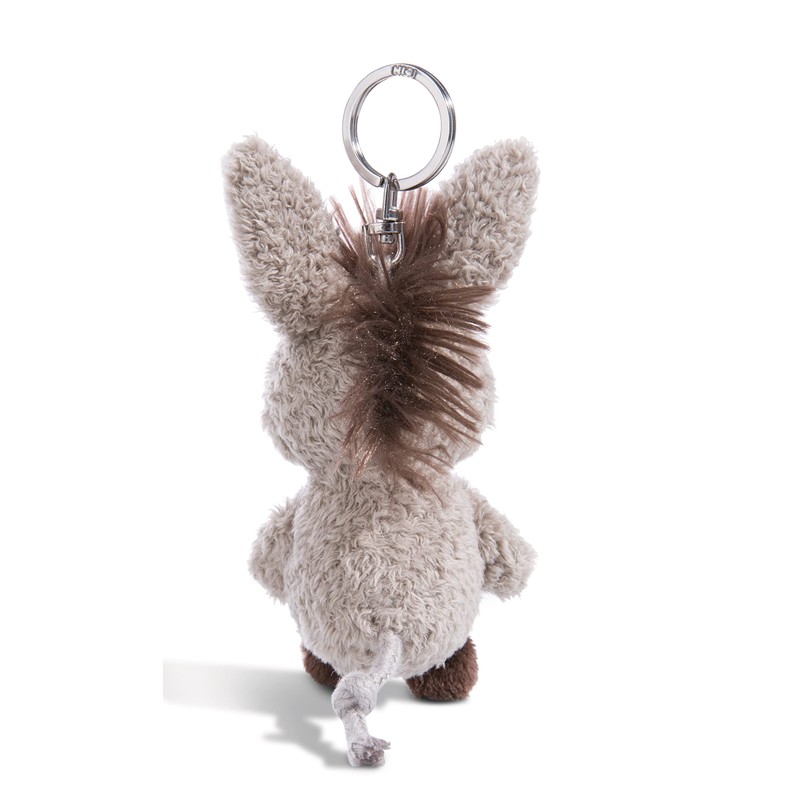 NICI 49030 Donkey Donkeylee 10cm Grey-Sustainable Companion Cuddly Animal Pendant