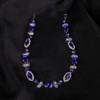 Teyglen Royal Blue Rhinestone Hairbands Shiny Crystal Wedding Headband Holiday