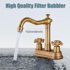 Aolemi 4 Inch Centerset Bathroom Sink Faucet Vintage 2 Cross