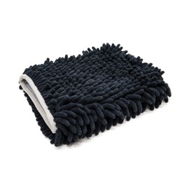 Autofiber Zero Cuff Microfiber Black Wash Mitt - Pack of 1 (7 inch x 9 inch)